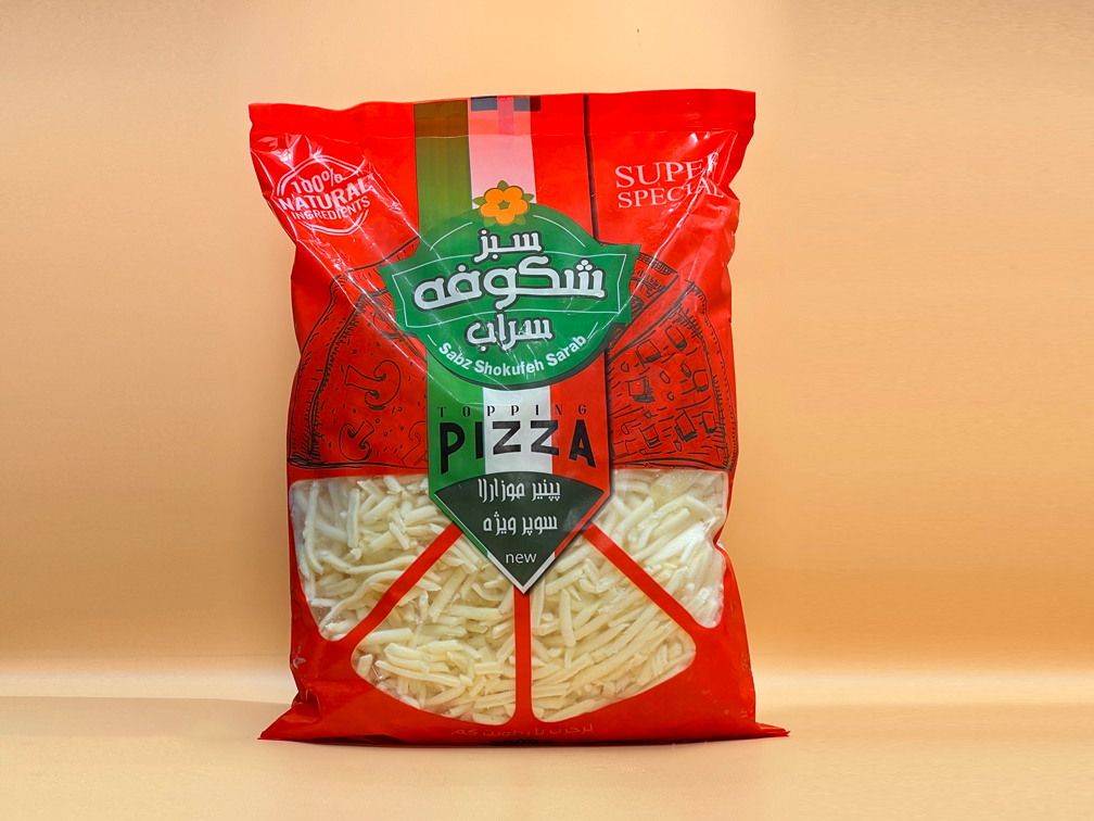 پنیر پیتزا دو رنگ